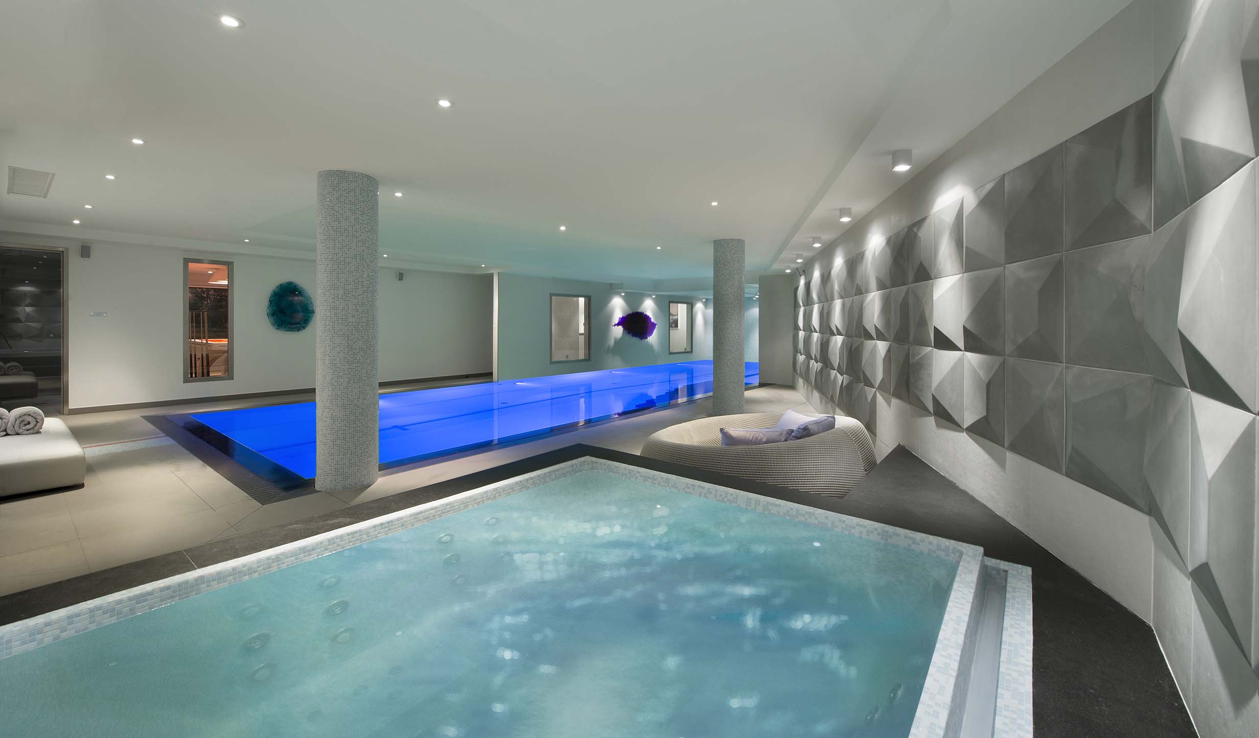 interior swimming pool chalet